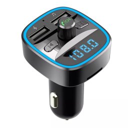 Modulator FM Modulator FM, USB, SD Card, Bluetooth, Lumina Ambientala Albastra - Techsuit JamLink MFM2 - Black