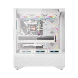 Carcasa DY460, Full Tower, 4 ventilatoare de 120 mm, ATX, ITX, microATX, Alb
