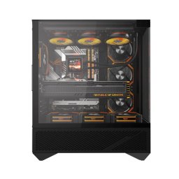 Carcasa DY460, Full Tower, 4 ventilatoare de 120 mm, ATX, M-ATX, ITX, Negru