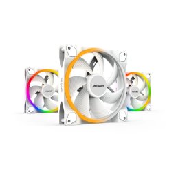 Set 3 ventilatoare be quiet! LIGHT WINGS White140mm 1500 rpm, Rifle bearing, 4-pin PWM, ARGB LED, BL102 (timbru verde 0.54 lei)