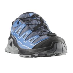 Pantofi Salomon X Ultra Junior, impermeabili, Gore-tex, culoare albastra