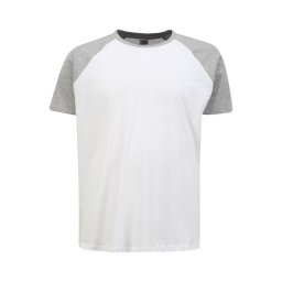Urban Classics Tricou gri / alb