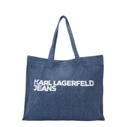 KARL LAGERFELD JEANS Plase de cumpărături albastru denim / alb