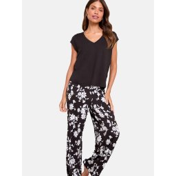 Lipsy Pijama negru / alb