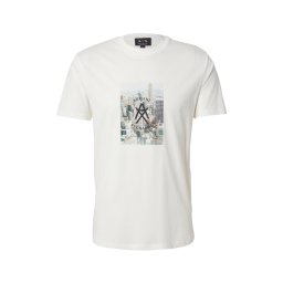 ARMANI EXCHANGE Tricou albastru deschis / gri / negru / alb murdar