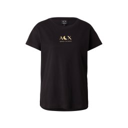 ARMANI EXCHANGE Tricou auriu / negru