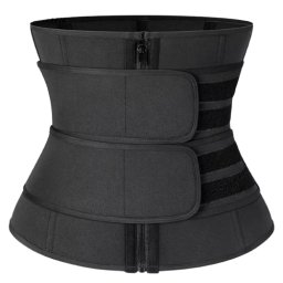 Centura lombara pentru femei, CRM, corset slabire si modelare talie, din neopren, negru, M-pt.talie 70-75 cm