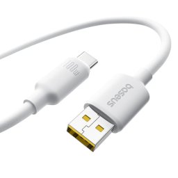 Fast Charging Data Cable pt. smartphone, USB la USB Type-C 100W, silicon, 2m, alb