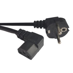 CABLU alimentare Spacer 1.8m, intrare Shucko, iesire C13 (conector 90 grade), 10A, negru, "SPPW-SCHK-C13GR90-10A-1.8" (timbru verde 0.18 lei)