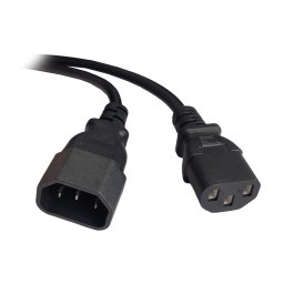 CABLU alimentare Spacer prelungitor, 1.8m, intrare C14, iesire C13, 6A, negru, "SPPW-C14-C13-6A-1.8" (timbru verde 0.18 lei)
