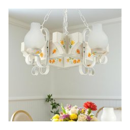 Brilagi - Candelabru cu lanț QUEEN 4xE14/40W/230V fag/crem