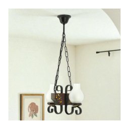 Brilagi - Lustru suspendat pe lanț QUEEN 2xE14/40W/230V fag/wenge
