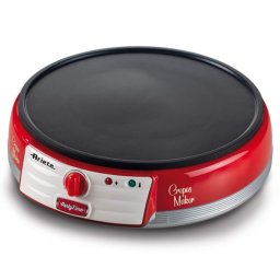 Aparat preparare clatite Ariete PARTY TIME 0202/00, 1000W, Acoperire antiaderenta, Curatare usoara, Indicator, Rosu