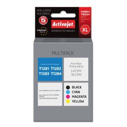 Activejet AEB-1285N ink for Epson printer, Epson T1285 replacement; Supreme; 1 x 15 ml, 3 x 13 ml; black, magenta, cyan, yellow