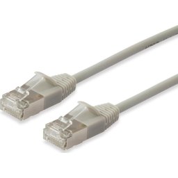 Cablu de patch Equip Cat.6A F/FTP subțire, 0.5m, bej