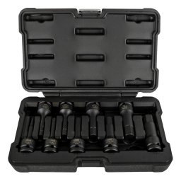 SET 8 IMBUSURI DE IMPACT HEX. LUNGI DE 1/2" Dim.: 5, 6, 7, 8, 10, 12, 14, 17mm x (78mmL)