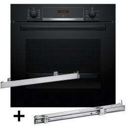 Cuptor HBA514BB3 + HEZ538000, 3400 W, 71 l, Negru