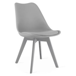 Scaun bucatarie/living, Artool, Mark, PP gri, picioare gri, 49x43x82 cm