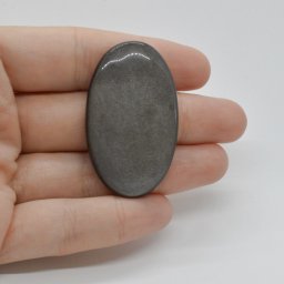 Cabochon Obsidian Silver 45x27x6mm C7