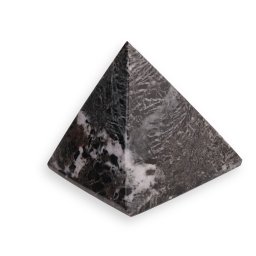 Piramida slefuita din Marmura black zebra - 5cm