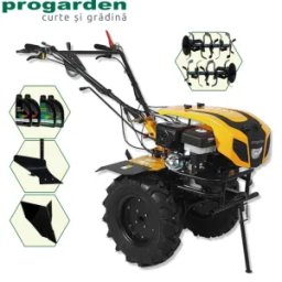 ProGARDEN Pachet Campo 1844 Motocultor 18CP + Plug simplu + Plug bilonat/rarita + 4L Ulei