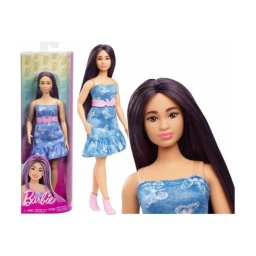 Papusa Mattel, Barbie Fashion, Rochie Denim cu imprimeu Fluturi