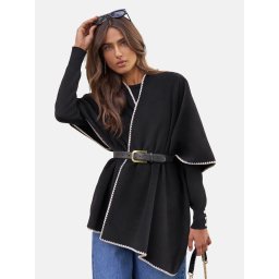 Lipsy Capă negru / alb