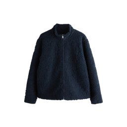 Next Jachetă fleece bleumarin
