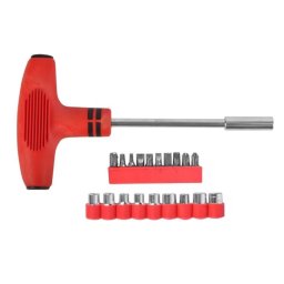 Set surubelnita tip T cu 21 de piese 11 capete surubelnita si 9 capete chei hexagonale