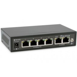 Switch Comutator FEP-0631 , 4 porturi, PoE, Negru