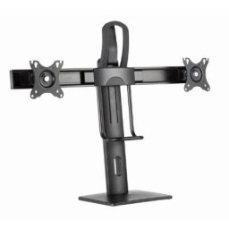Suport monitor Pentru 2 TV/monitor plat, 17-27 inch, rotatie, inclinare, pivotare, max 6 kg, inaltime 245-400mm
