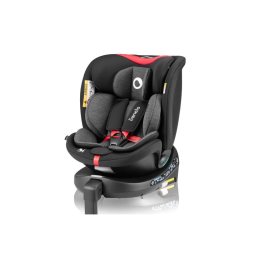 Scaun auto, Lionelo, i-Size Navy, 0-36 Kg, 40-150 cm, Cu isofix si picior de fixare, Protectie laterala, Rotire 360 grade, Ajustare spatar in 4 pozitii, Tetiera reglabila in 11 trepte, Conform cu R129, Negru/Turcoaz