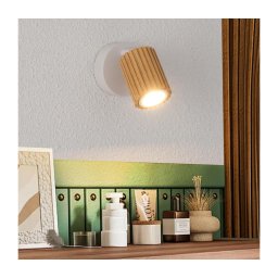 BRILAGI - Aplică de perete cu spot MODERN WOOD 1xGU10/8W/230V lemn/alb
