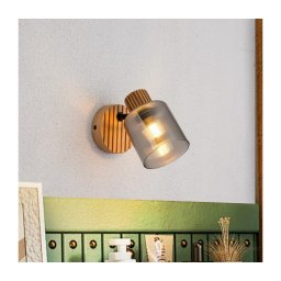 BRILAGI - Aplica spot de perete HYGGE 1xE14/15W/230V lemn/fumuriu