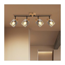 Brilagi - Lampă HYGGE cu 4xE14/15W/230V lemn/fumuriu