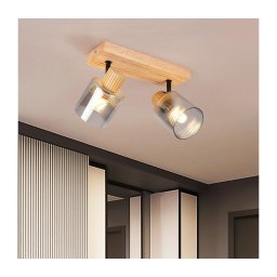 Brilagi - Spot HYGGE 2xE14/15W/230V lemn/fumuriu