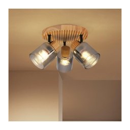 Brilagi - Lampă spot HYGGE 3xE14/15W/230V, lemn/fumuriu