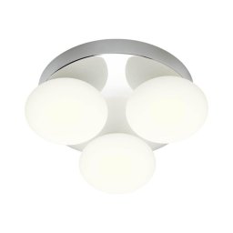 Redo 01-4306 - Plafonieră LED pentru baie OVUM, 3 x 5 W, 230 V, IP44, crom