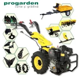 ProGARDEN Pachet Campo U16E Motocultor 12CP + RM500C Remorca 500Kg + BC120M Bara cosire + 3xPlug + FT90 Freza tractata + 2xRoti metalice RM47 + 2xCuple + 4L Ulei