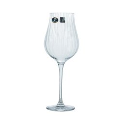 LIMOSA OPTIC Set 6 pahare sticla cristalina Bohemia vin 400 ml