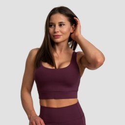 GymBeam Sutien sport Cut-Out Eggplant S