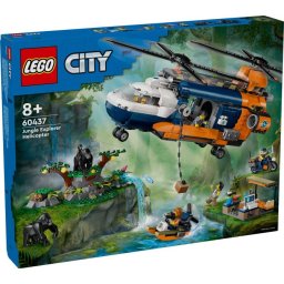 LEGO® City 60437 - Elicopterul unui explorator al junglei la tabara de baza