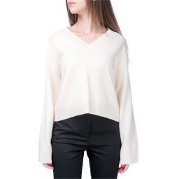 VERO MODA Pulover Vmgold Art Ls V-Neck 10332195 13-0905 TCX birch