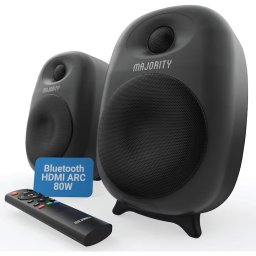 Boxe active stereo, Majority, D80, pentru TV sau PC, EQ personalizat, 80 W, Resigilat, Grad A