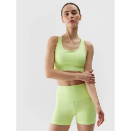 Women's Sports Bra with Low Support Made of 4F Recycled Materials - Lime