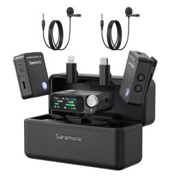 Kit 2 Microfoane Lavaliera Saramonic Ultra 03 (2TX+RX) Wireless Negru