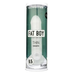 Perfect Fit - Fat Boy Thin - înveliș pentru penis (17 cm, alb)
