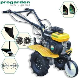 ProGARDEN Pachet Campo 703 Motocultor 7CP+ Plug simplu + Plug bilonat/rarita + 2 roti metalice 350x6 + 2L Ulei