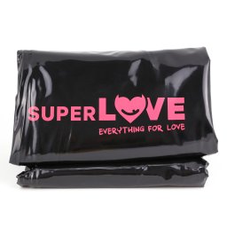 SuperLove PVC Adult Sex Game Waterproof Sheet Black