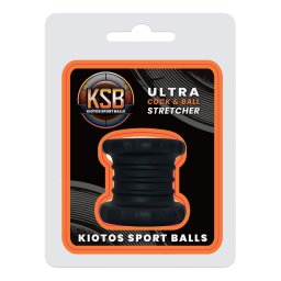 Kiotos KSB Silicone Cockring & Ball Stretcher Ultra Black